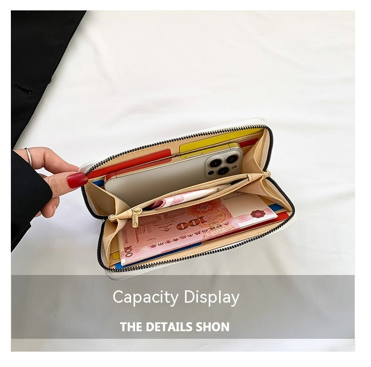 Love Bolso de Mujer Cartera Larga Monedero con Cremallera para Mujer