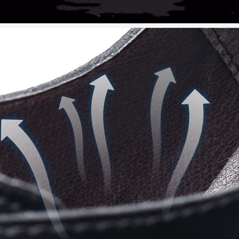 Zapatos informales ligeros de cuero con cordones para todas las estaciones