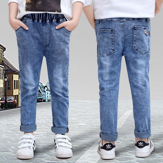 Jeans pour garçons automne et hiver nouveau velours une pièce