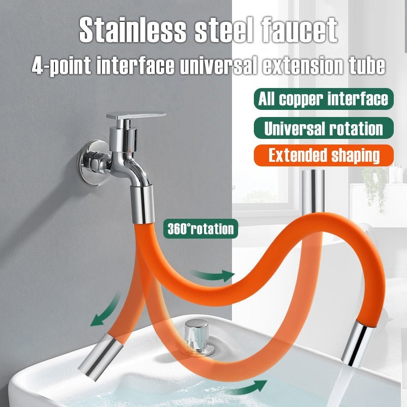 Extension de robinet de salle de bains, Extension de robinet à Rotation de 360 ​​° réglable, Tube d'extension universel résistant aux éclaboussures pour lavabo
