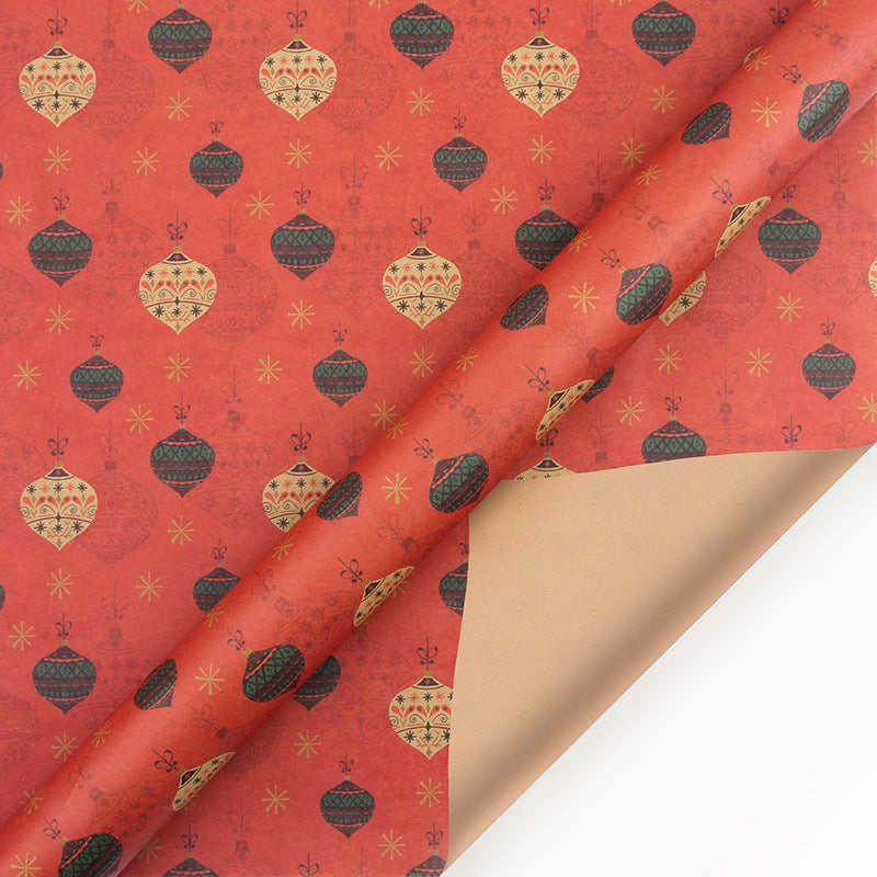 Papier d'emballage Kraft de Noël vintage Papier d'emballage cadeau de Noël