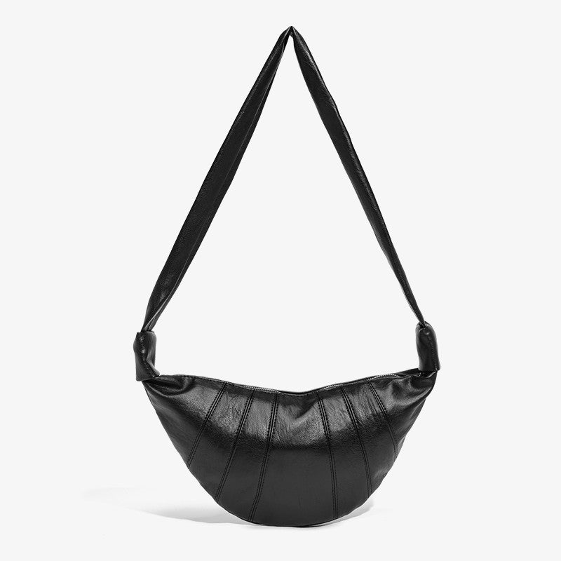 Sac de Dumpling sac de poitrine incliné en cuir pour homme
