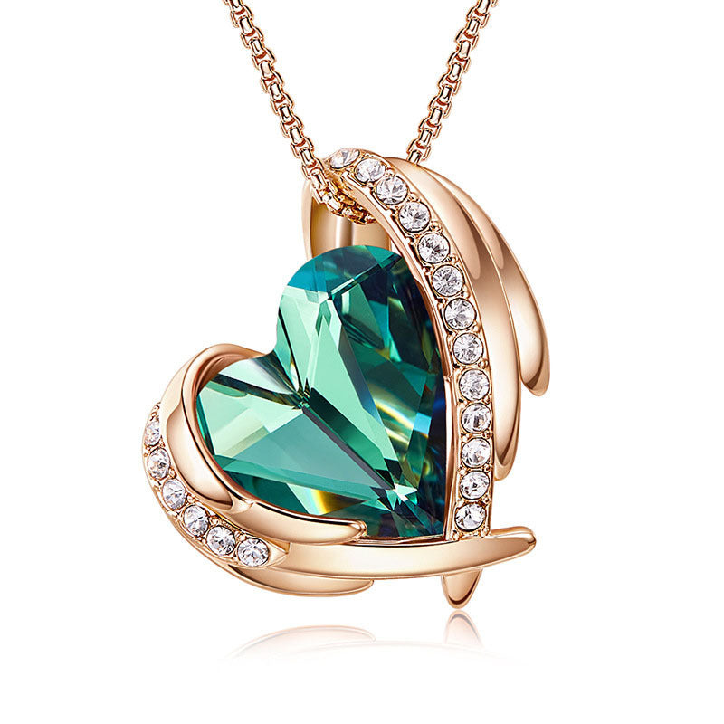Collier ange pour femme, Niche créative, pendentif en cristal, collier Simple assorti avec tout