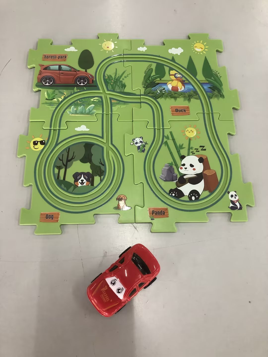 Puzzle pour enfants, vitesse de chemin de fer électrique, assemblage de voiture électrique automatique, scène de ville, Construction, jouet éducatif, cadeau