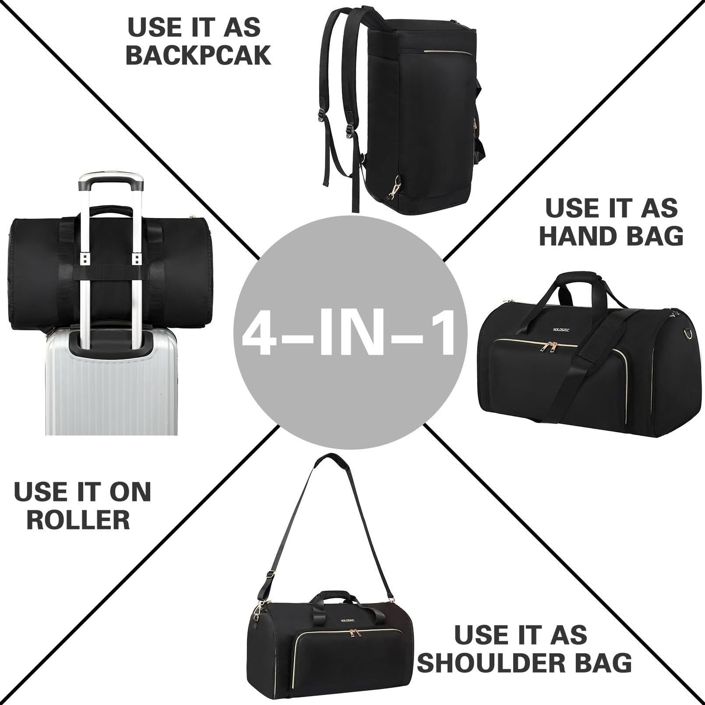 Costume de voyage sac anti-poussière Convertible résistant à l'usure sac à dos de rangement pliant