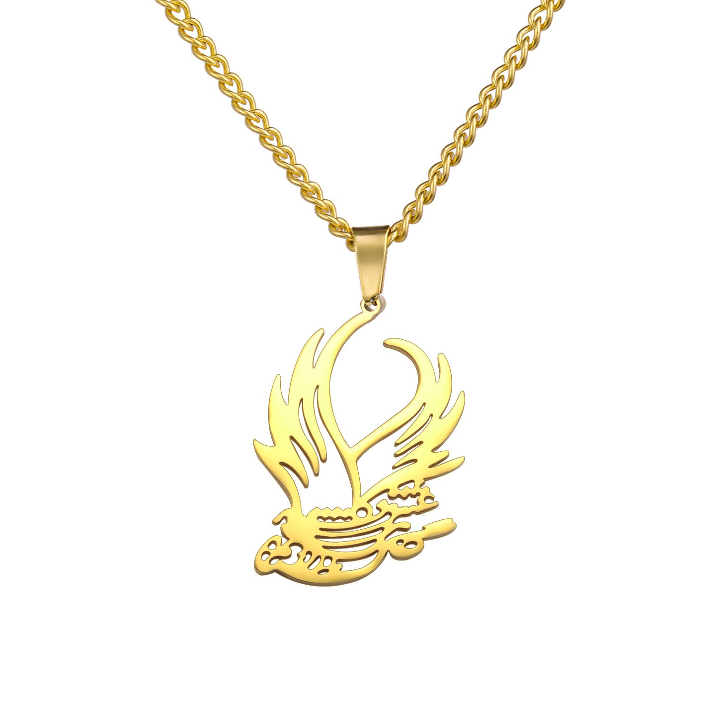 Phoenix Pendant Necklace Women's Men's Hip Hop Stainless Steel
