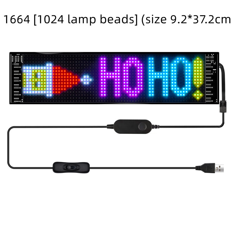 Connexion sans fil LED flexible Écran souple LED polychrome monté sur véhicule