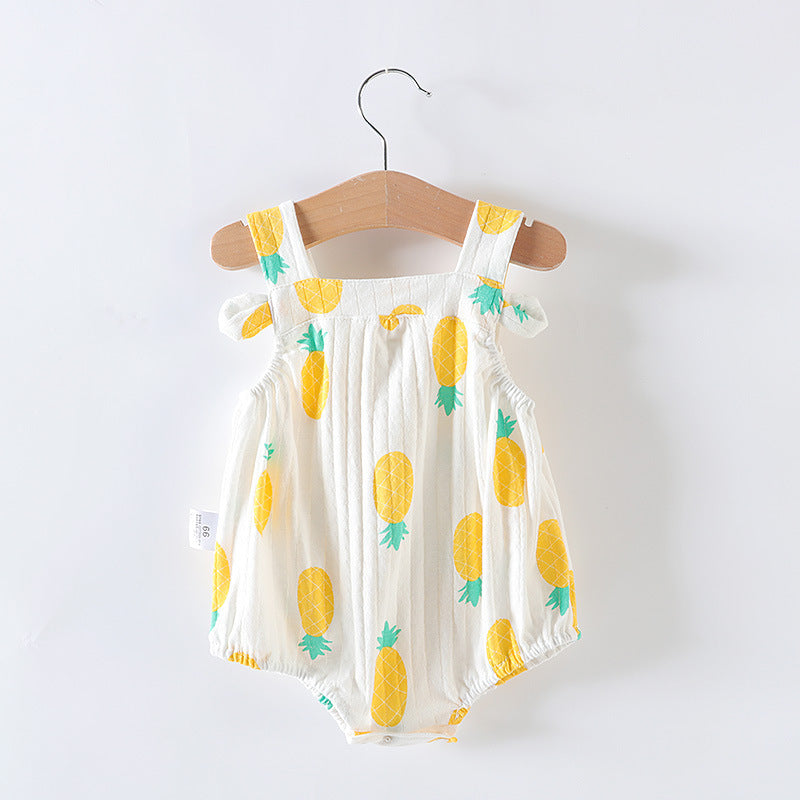 Robe une pièce pour bébé fille, barboteuse triangulaire pour nouveau-né