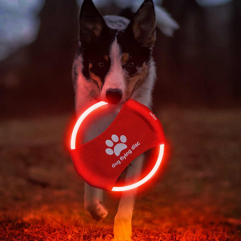 Chien disques volants lumière LED lumineuse entraînement lumineux jouets interactifs jeu disques volants chien jouet accessoires pour chien produits pour animaux de compagnie