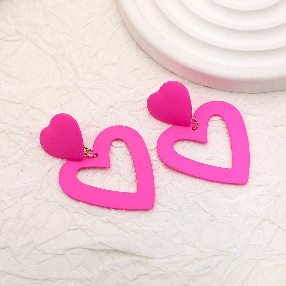 Clip d'oreille non perçant pour femmes, Rose rouge, amour, mode