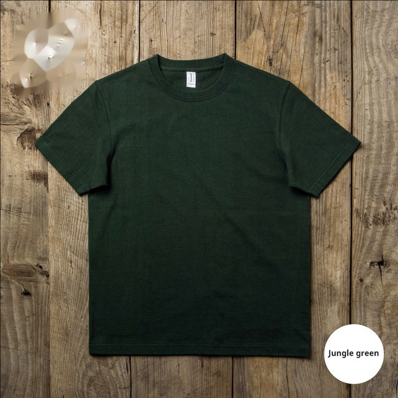 Unisex Thickened Heavy Pullover Japanese Short Sleeve Loose
