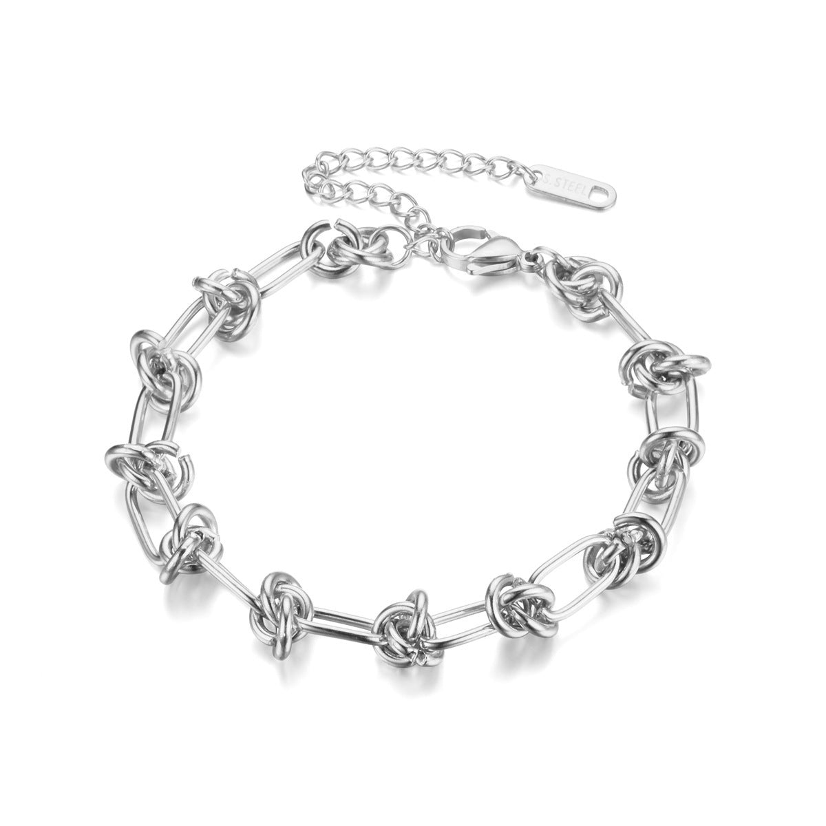 Nouveau bracelet à boucle tressée rectangulaire à la mode