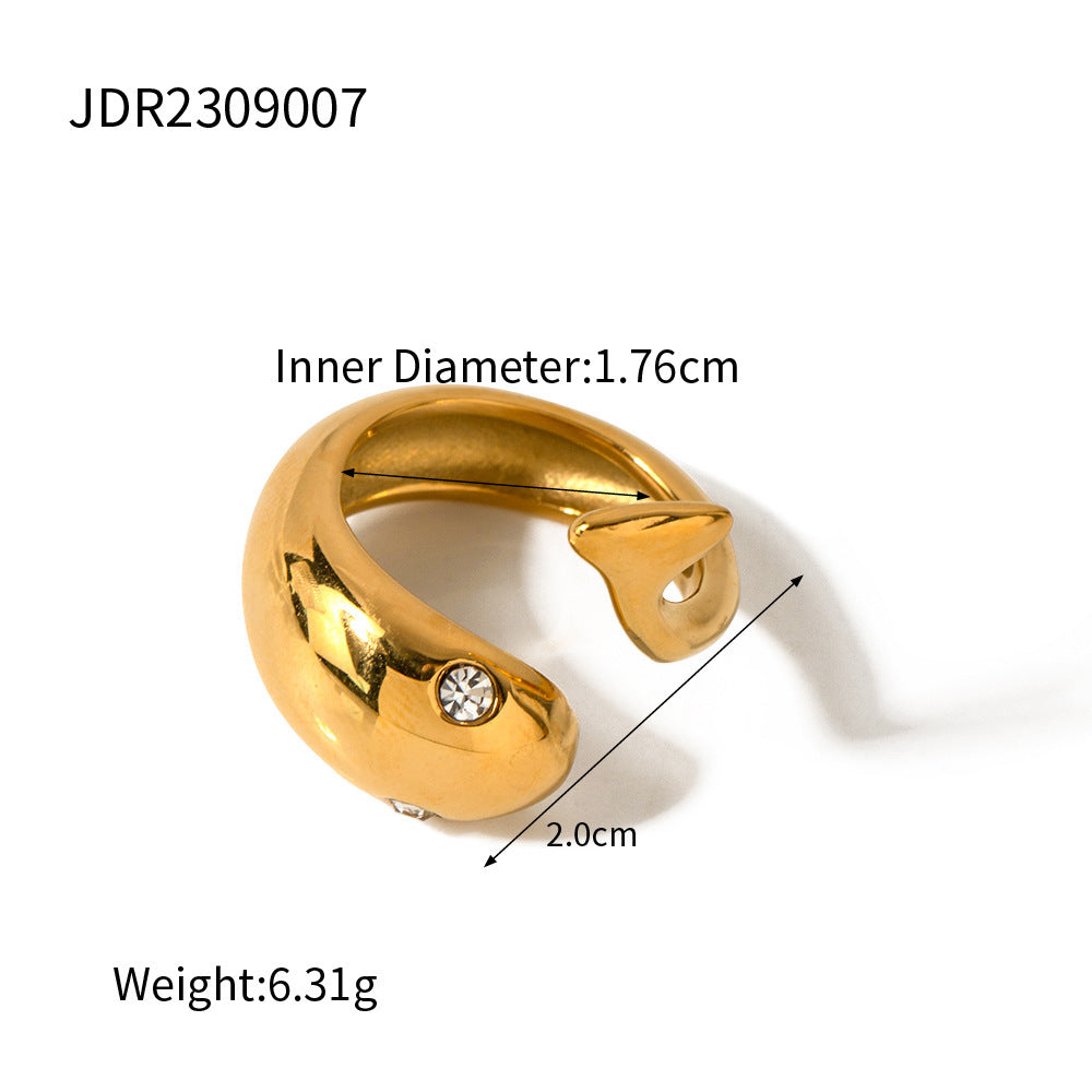 Etta Gold Serpent Ring