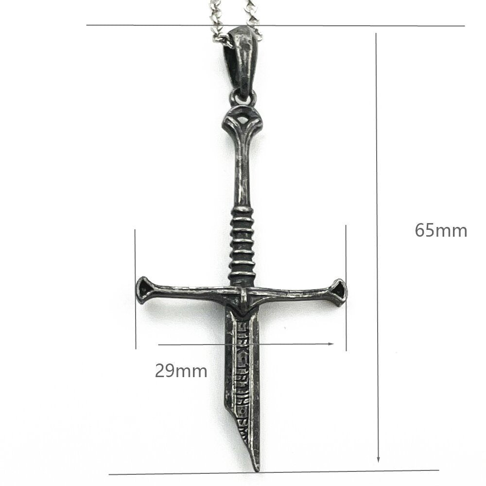 Sword Necklace Broken Sword Model Pendant Pendant Jewelry