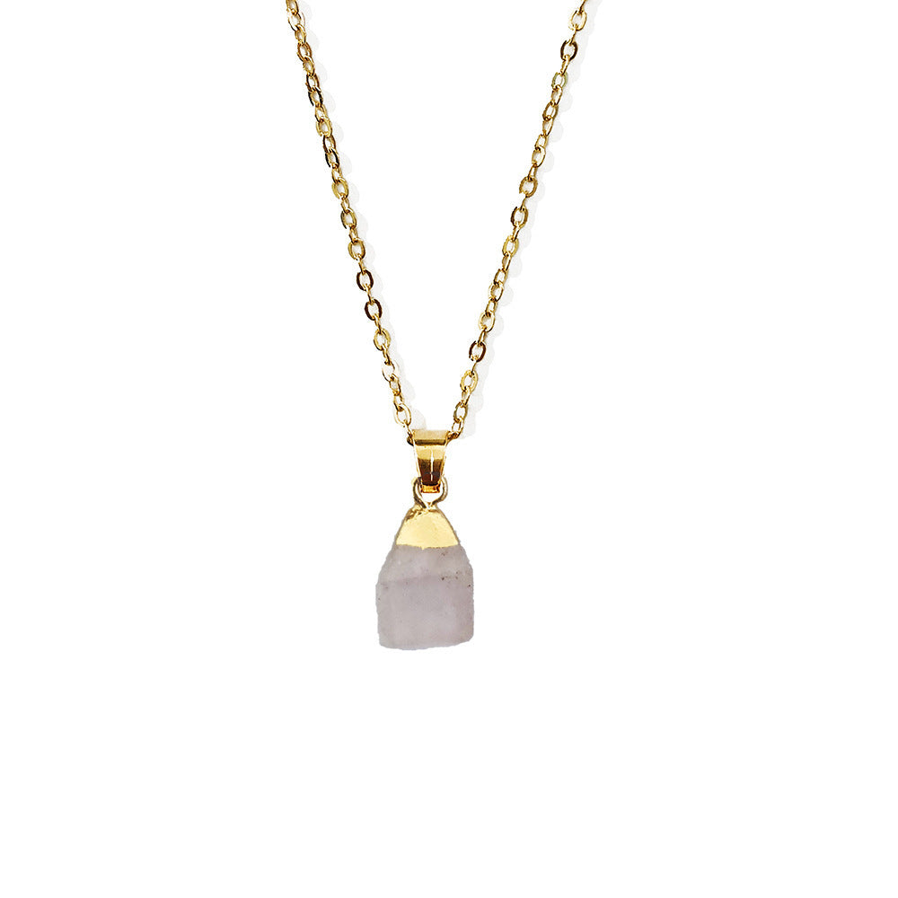 Collier Naturel Taillé Avec Pendentif Pierre Originale