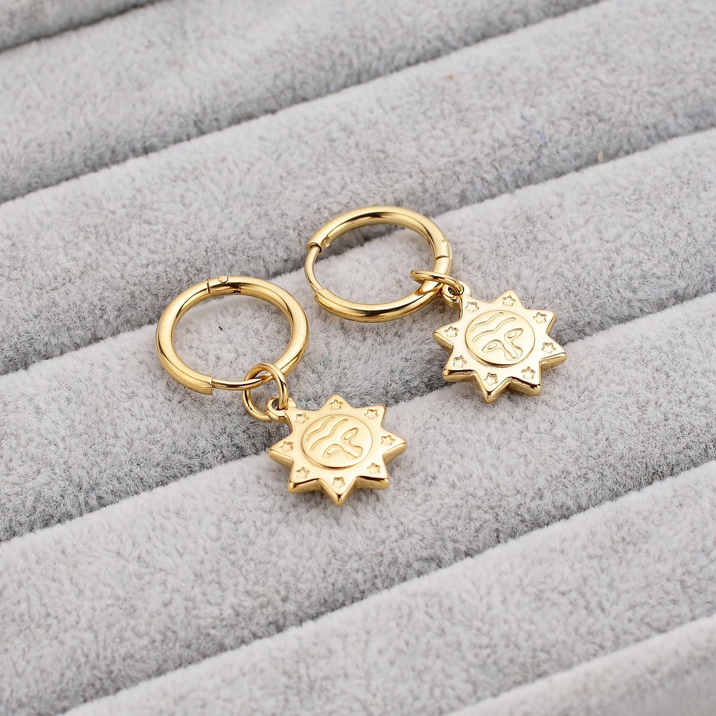 Boucles d'oreilles pince à crabe conque Sun Queen