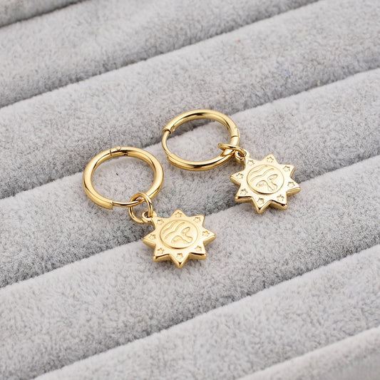 Boucles d'oreilles pince à crabe conque Sun Queen