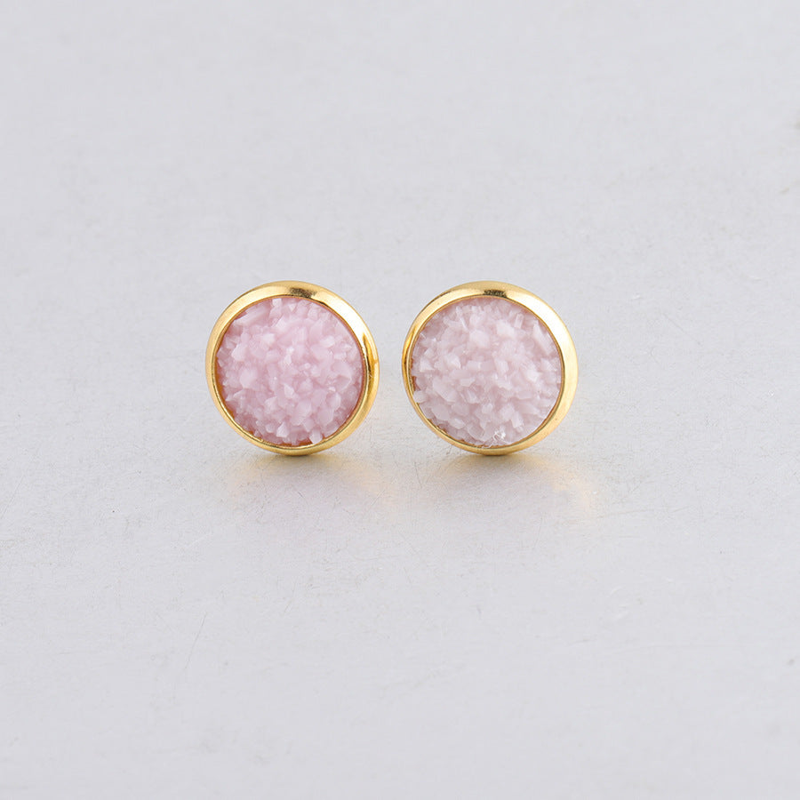 Boucles d'oreilles à tige étoilées en acier inoxydable plaqué or