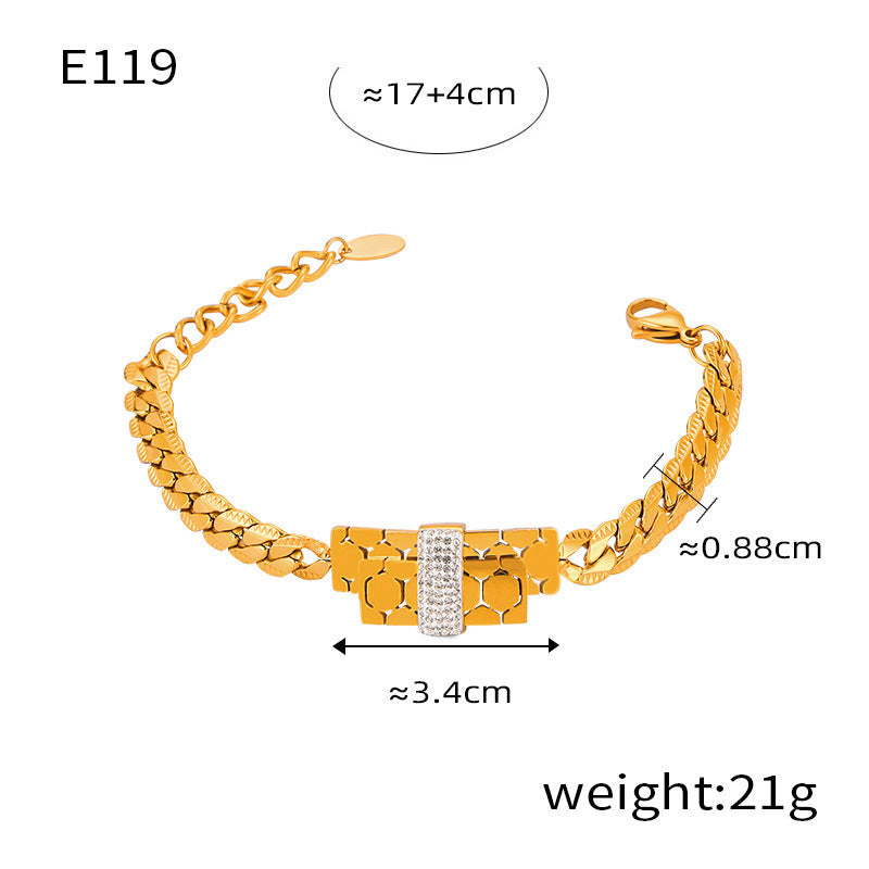 Fashion Trend Y Letter Zircon-inlaid Pendant Necklace For Women