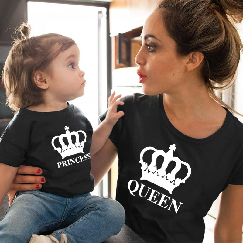 Crown King – T-Shirt à manches courtes pour toute la famille, nouvelle collection d'été