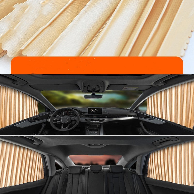 Cortina solar retráctil automática con aislamiento térmico y protector solar
