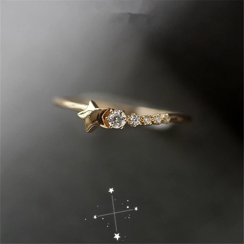 S925 Sterling Silver Pentagram Ring Affordable Luxury Fashion Wind Niche Design Simple Women's Ring