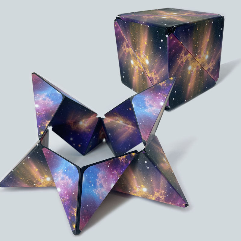 Cube magique à géométrie solide, jouet à déformation magnétique modifiable