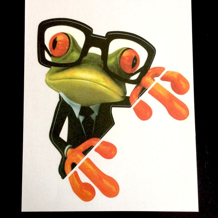 Autocollants de voiture grenouille tridimensionnels, rayures, décoration de voiture