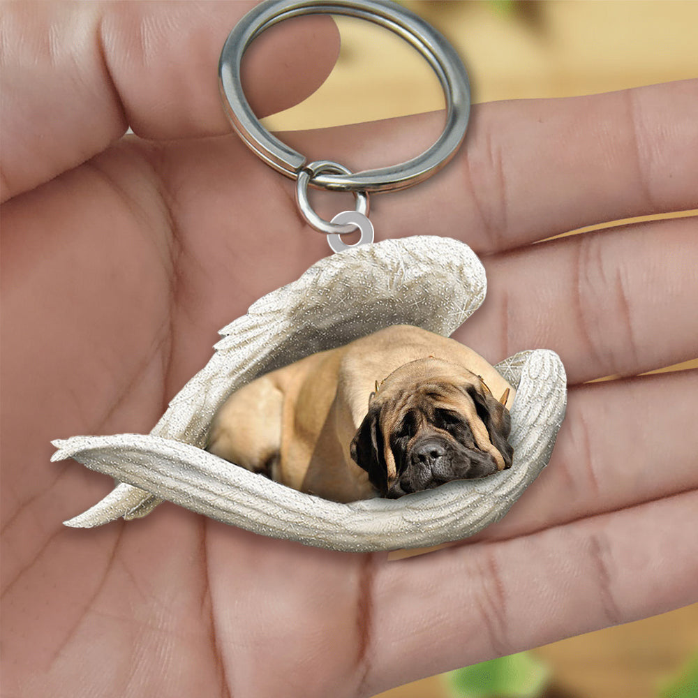 New Unique Dogs And Cats Sleeping Angel Pendant Car Key Ring