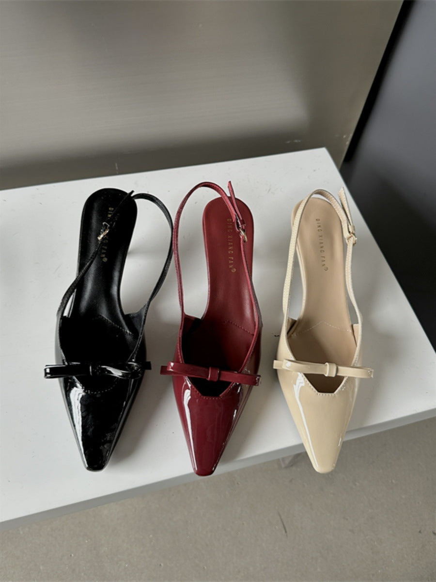 Sandales d'été à talons hauts et bout fermé
