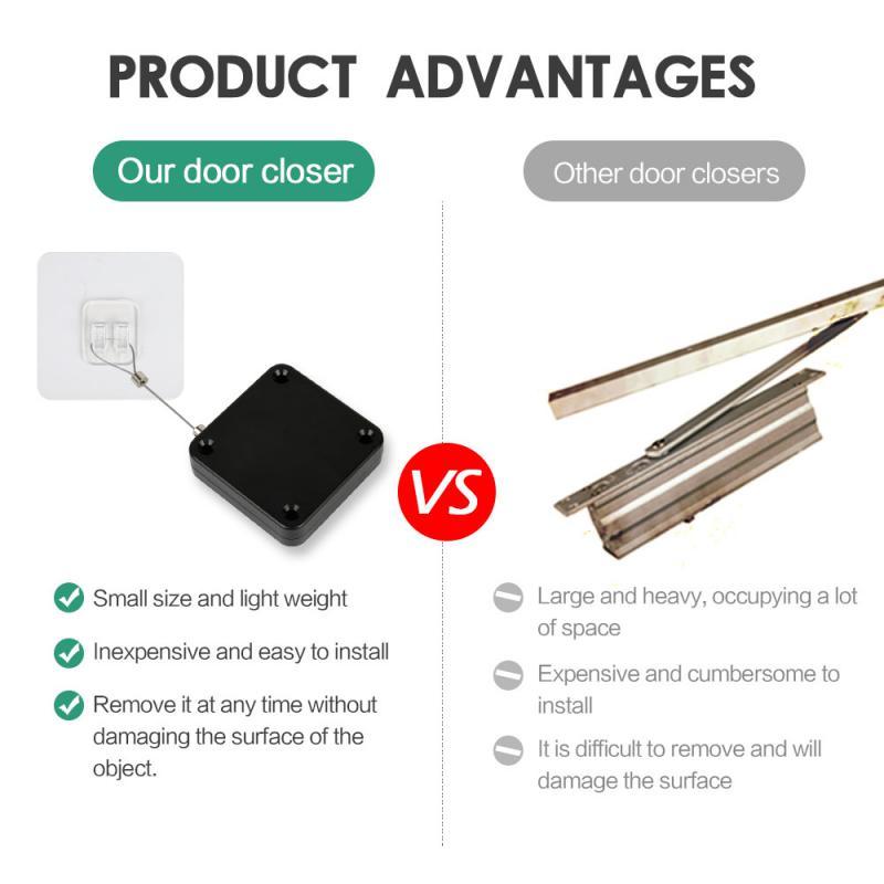 Ferme-porte à capteur automatique électrique de petite taille, butée de porte à Surface réglable sans poinçon, fermeture automatique du support de porte, amélioration de l'habitat