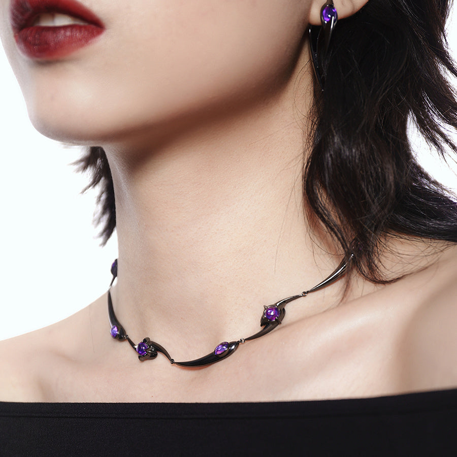 Cadena de clavícula misteriosa Zibao metálica