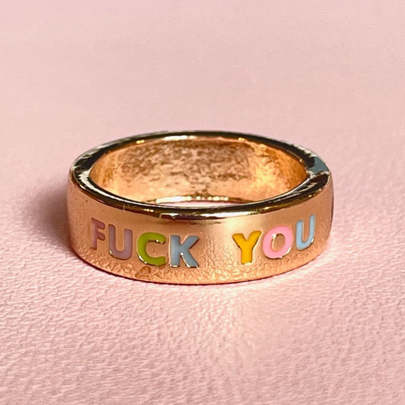 Bague en titane et acier, style européen et américain, phrase anglaise, élément de fleur Howdy, vous êtes parfait