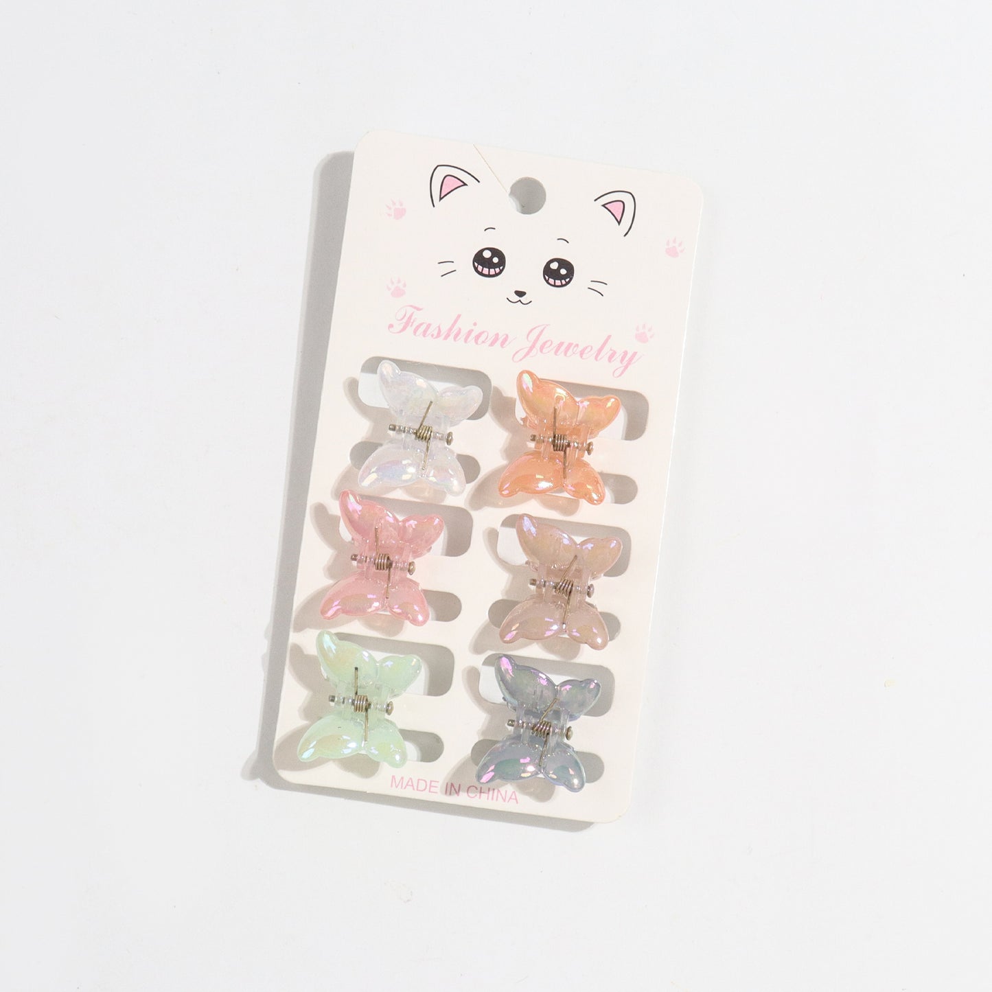Mini pince à griffes de style coréen, 6 cartes, Barrettes de couleur gelée