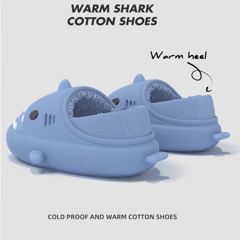 Pantoufles de requin, chaussures chaudes d'hiver pour Couple