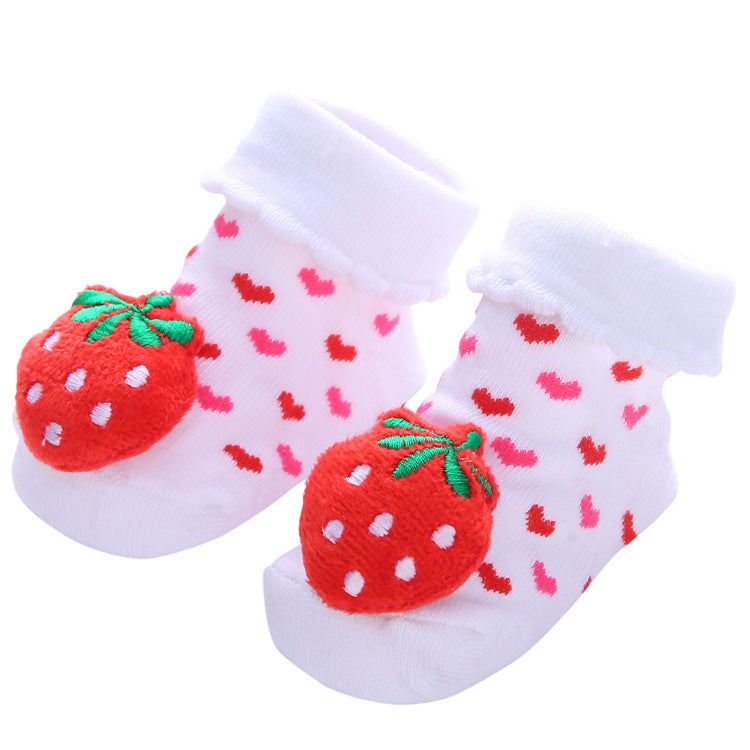 Chaussettes antidérapantes tridimensionnelles pour bébé, dessin animé, pour nouveau-né, poupée, vente en gros