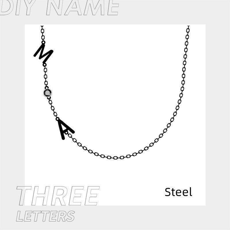 Stainless Steel 26 Alphabet Name Necklace