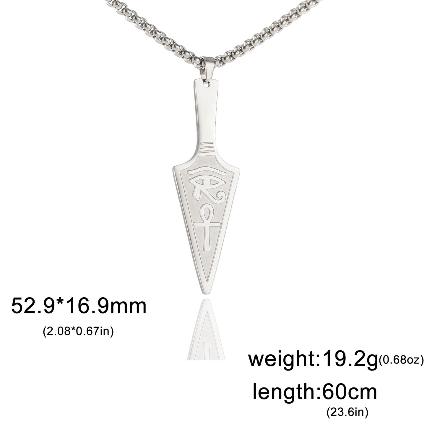 Collier en acier inoxydable avec pendentif Horus Eye Darts
