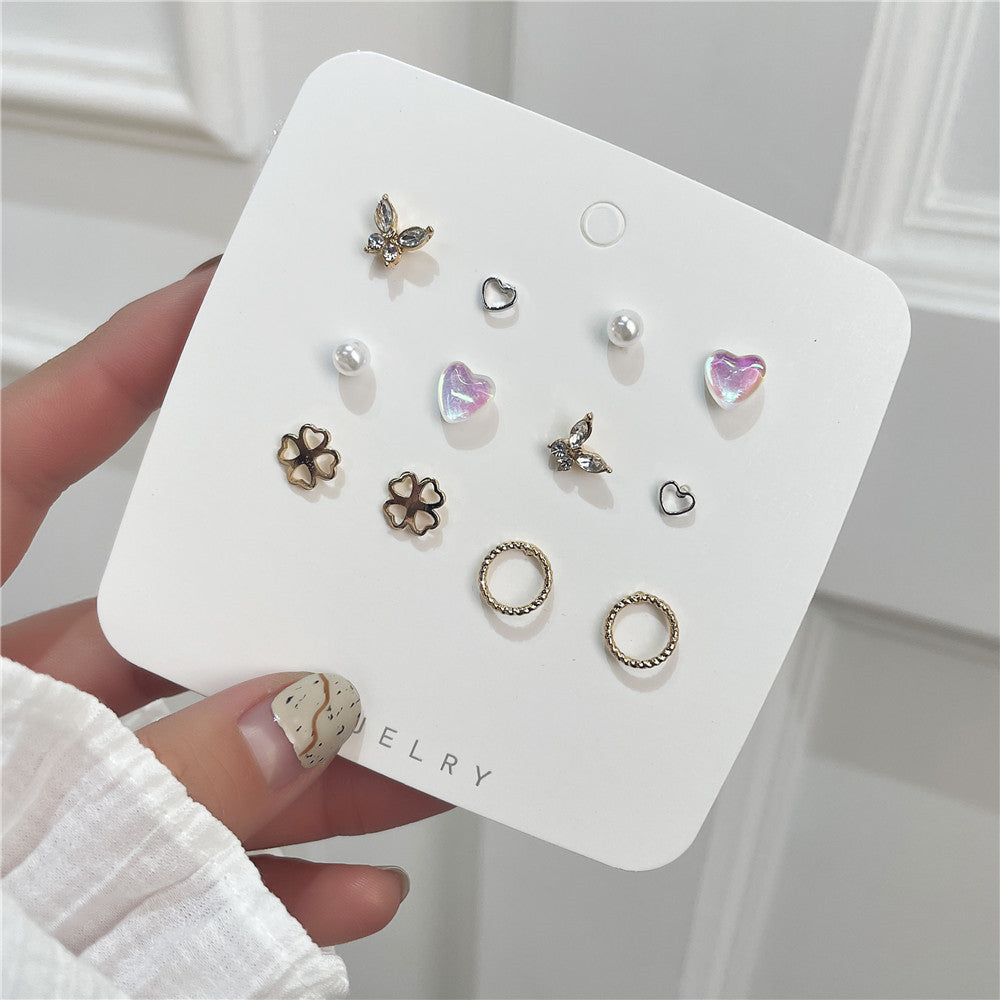 Boucles d'oreilles à tige en argent sterling pour femme