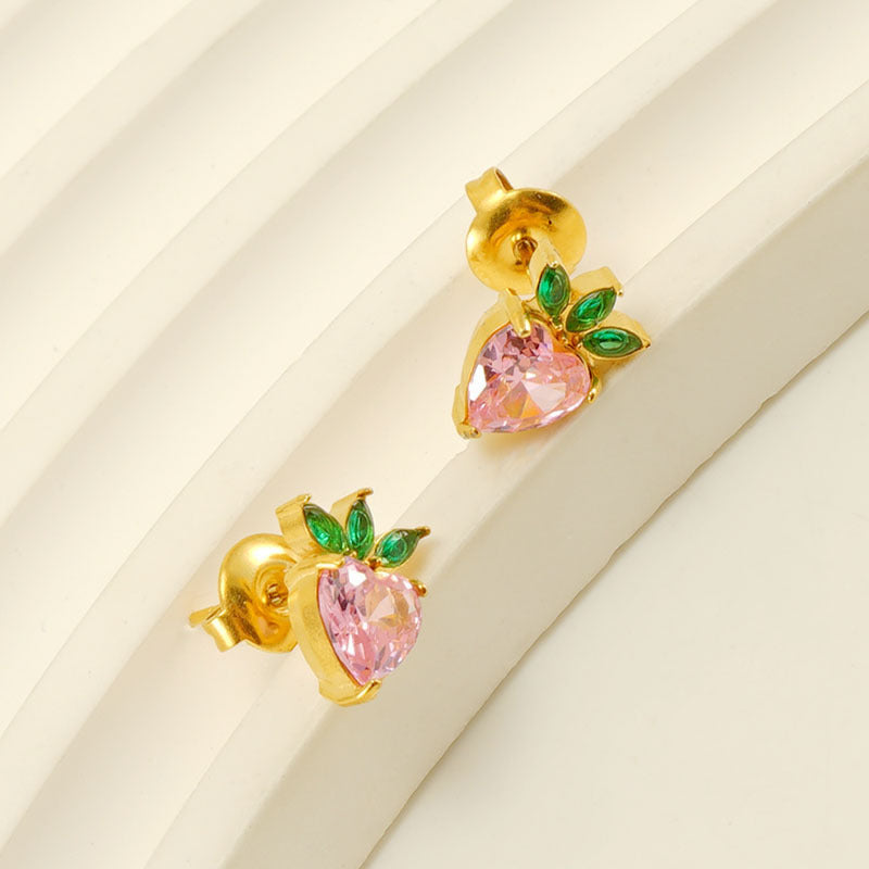 Golden Small And Versatile Fruit Puncture Ear Bone Stud