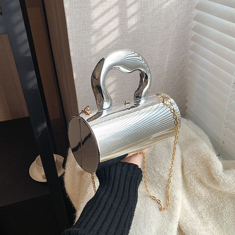 Sac à bandoulière en chaîne acrylique couleur bonbon de style classique pour femmes
