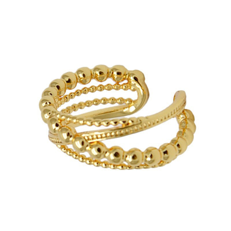 Women's Braided Winding Multi-layer Cross Ring