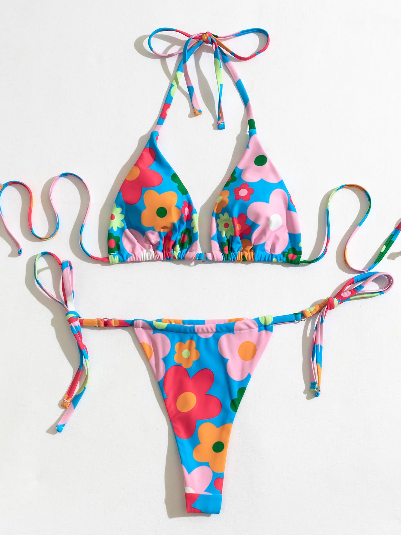 Bikini dividido con estampado de personalidad de moda para mujer
