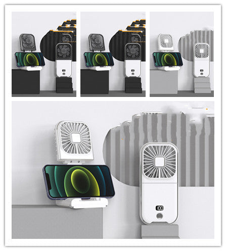 Ventilador pequeño portátil plegable con pantalla digital