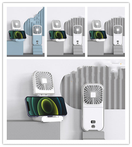 Ventilador pequeño portátil plegable con pantalla digital