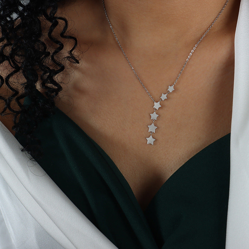 Naturel XINGX en forme de gland capricieux pendentif lumière de luxe minorité Simple titane acier collier bijoux