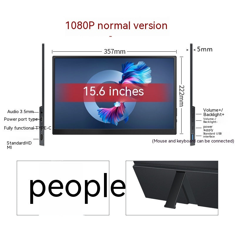 Écran d'extension externe de jeu d'ordinateur de téléphone portable de moniteur portatif de contact