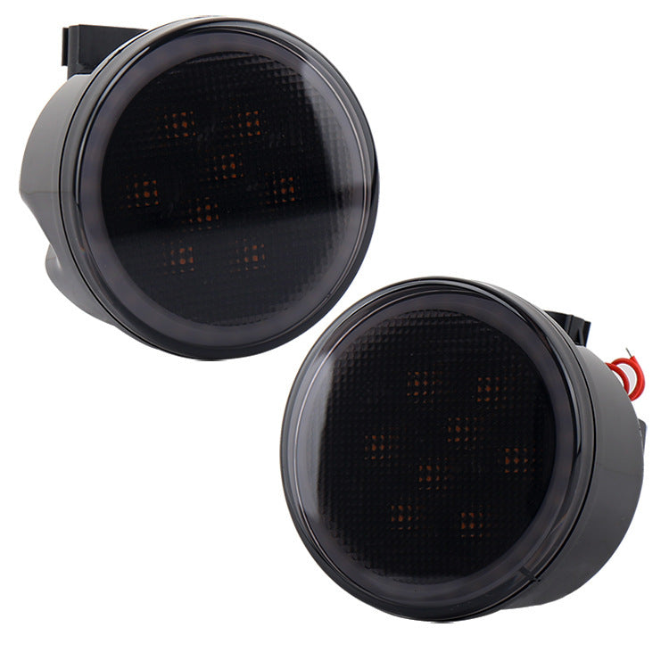 Feux de grille centrale de voiture LED modifiés Wrangler, clignotants d'avertissement, feux de signalisation larges