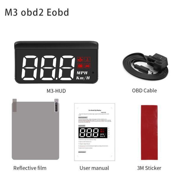 M3 Car OBD2 GPS Head-Up Display Pantalla de proyector HUD para automóvil