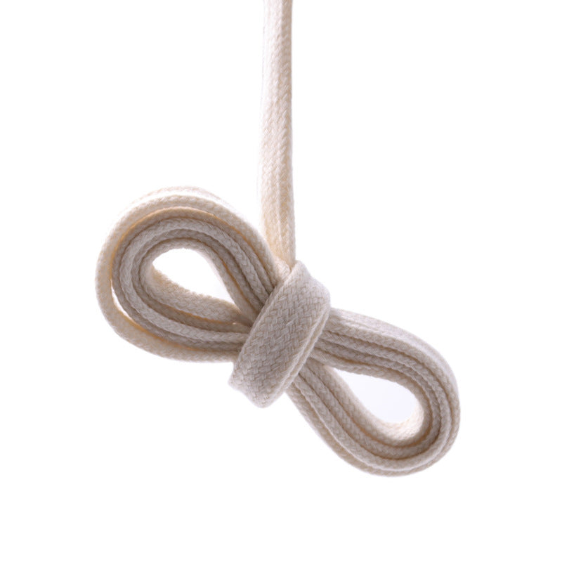 Cordones planos ensanchados y engrosados ​​de poliéster y algodón de color sólido